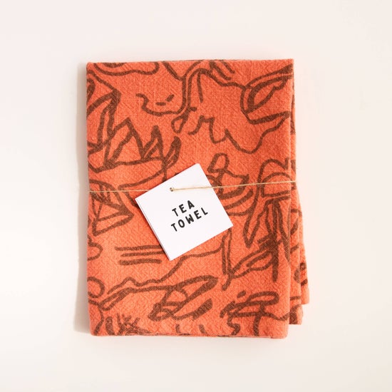 Tea Towel | Stream | Clay & Orange Bang