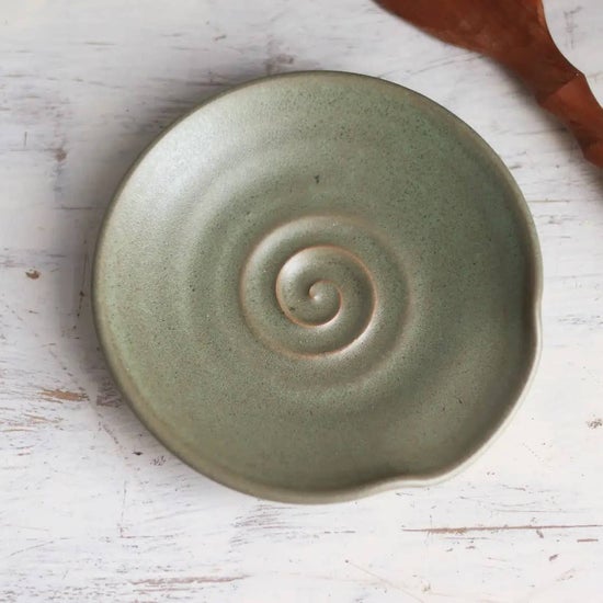 Handmade Spoon Rest | Sage