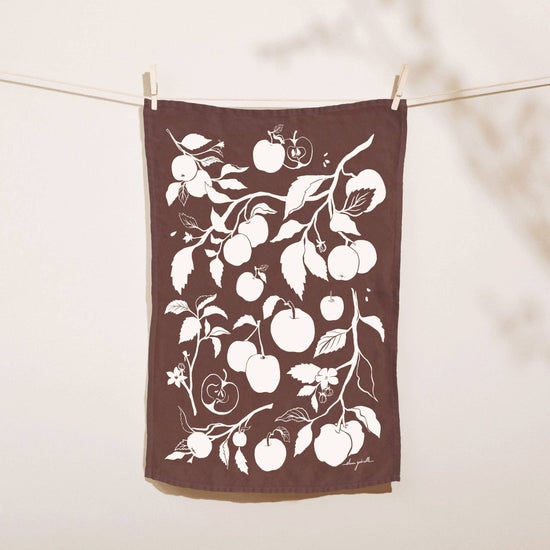 Apples Linen Tea Towel