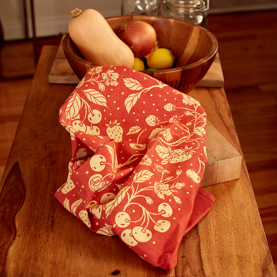 Screenprinted Organic Cotton Tea Towel | Jam