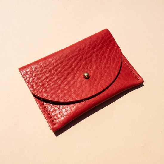Leather Cardholder | Tomato