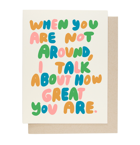 I Talk About You | Encouragement Card