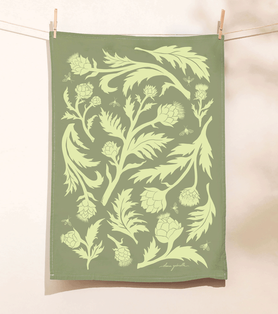 Artichoke Cotton Tea Towel