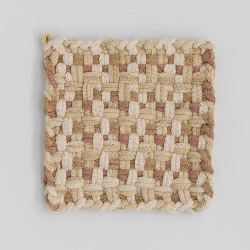 Woven Mat | Osawa Collection | Hand-Dyed Blush Clay