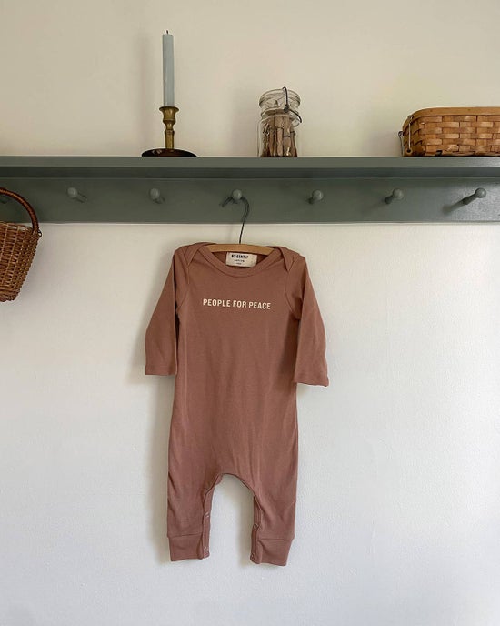 People For Peace Romper | Clay | 3-6 months