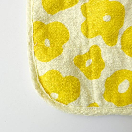 Linen-Cotton Potholder | Celeste | Yellow Sunny Days