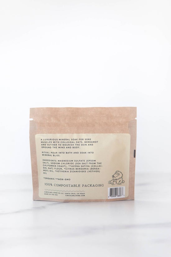 Mineral Bath Soak Sachet | Vetiver & Bergamot