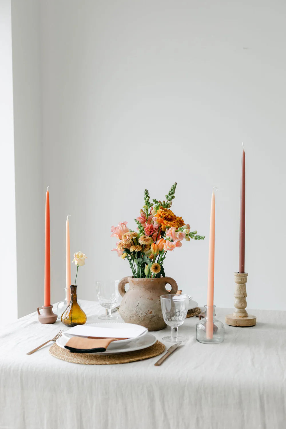 16" Taper Candle Pair | Rose
