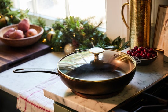 Smithey No. 11 Deep Skillet w/ Glass Lid