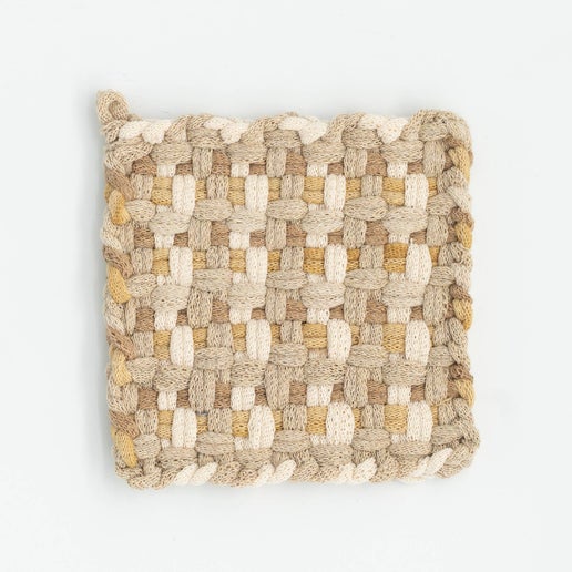 Woven Mat | Osawa Collection | Hand-Dyed Soft Beige