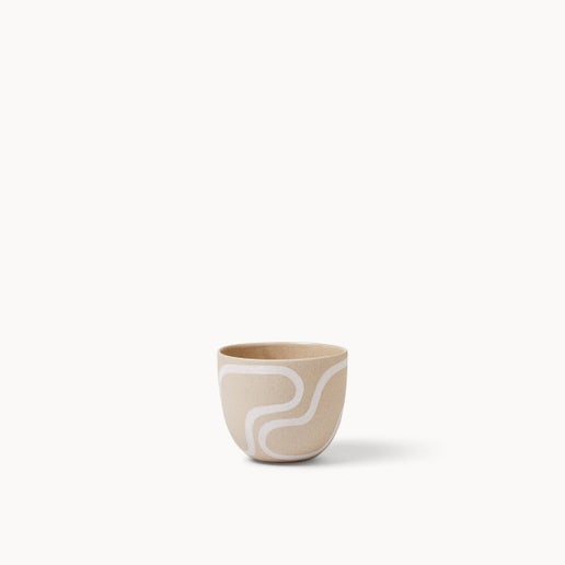 Stoneware White Outline Planter | Small