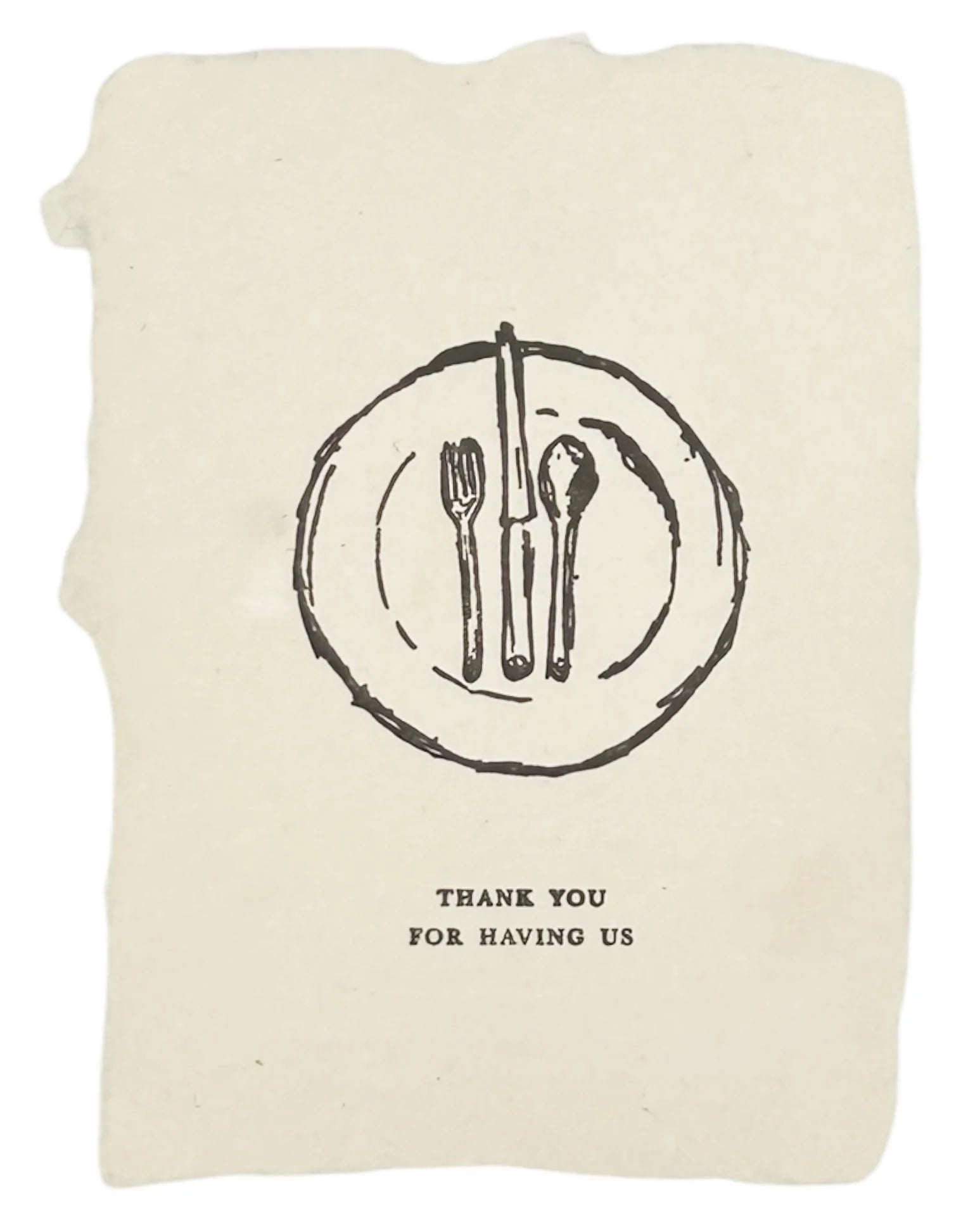 Thank You For Having Us | Flat Note Card