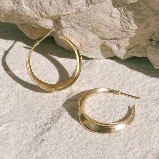 Valley Hoop Earrings | Gold Vermeil