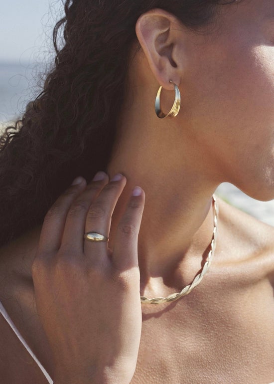 Valley Hoop Earrings | Gold Vermeil
