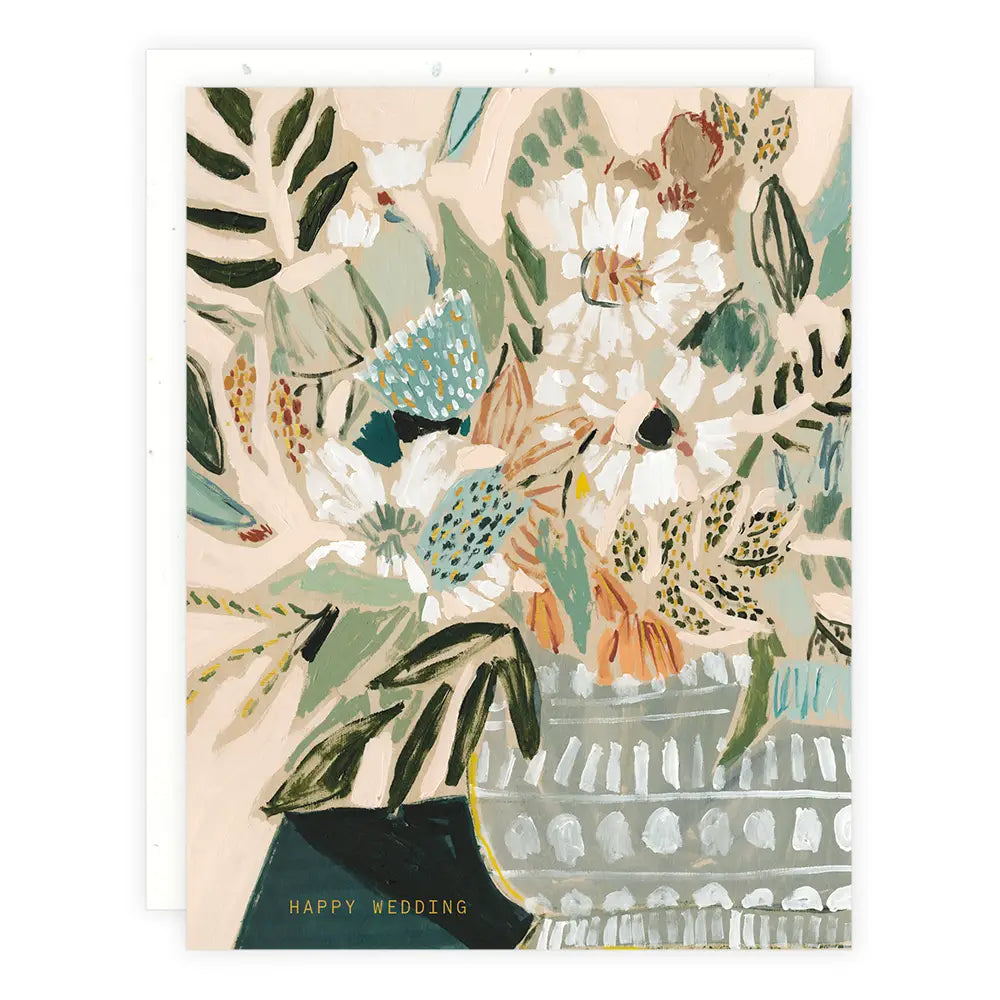 Pastel Floral Arrangement | Wedding Card
