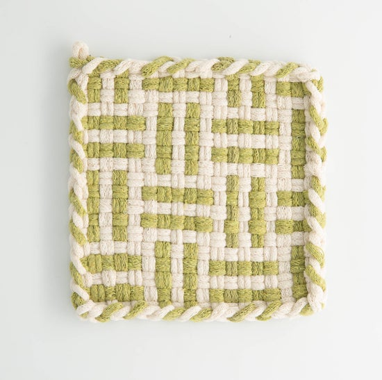 Woven Mat | Forest Collection | Winter White & Leaf
